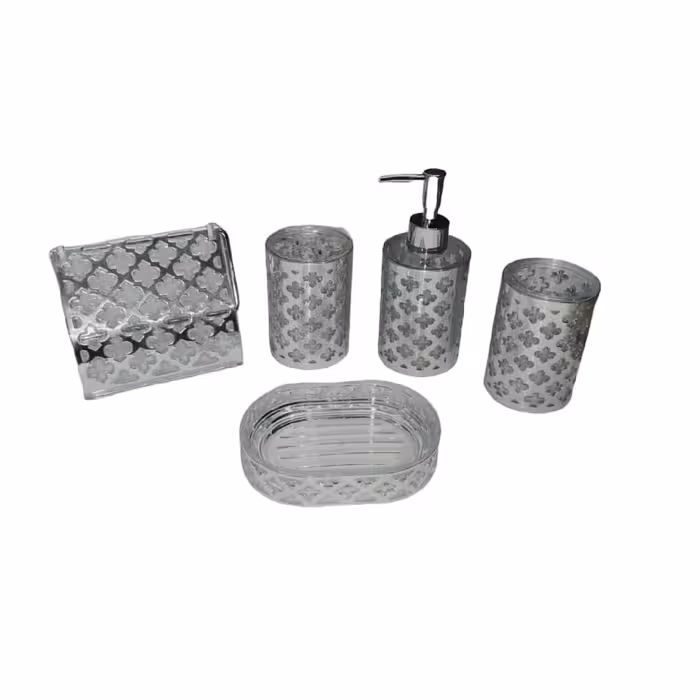 ست سرویس بهداشتی 5 پارچه لیمون طرح گل کد MD1915