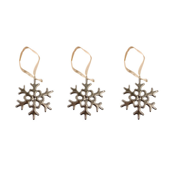 آویز تزیینی طرح کریسمس مدل دانه برف مجموعه سه عددی