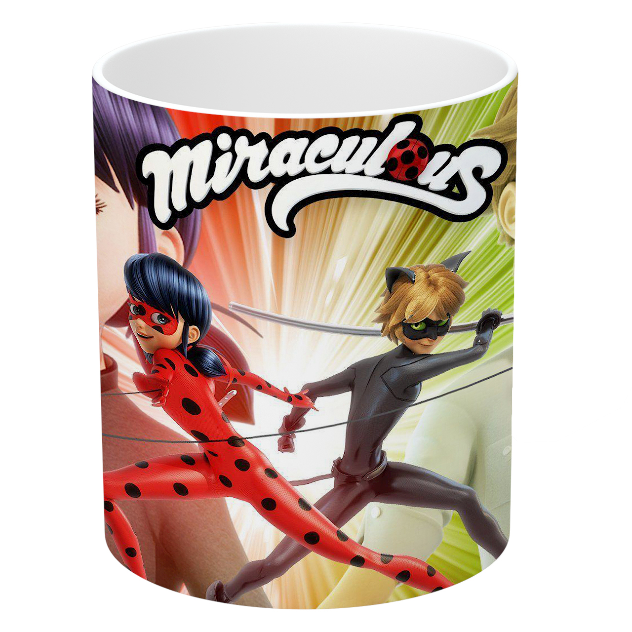  ماگ طرح دختر کفشدوزکی و پسر گربه ای مدل NI2144