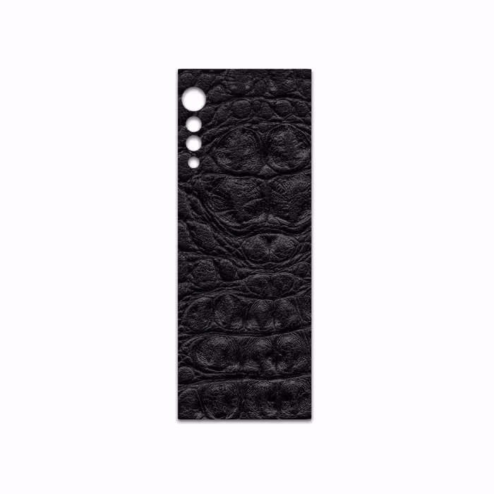 برچسب پوششی ماهوت مدل Black-Crocodile-Leather مناسب برای گوشی موبایل ال جی Velvet 5G
