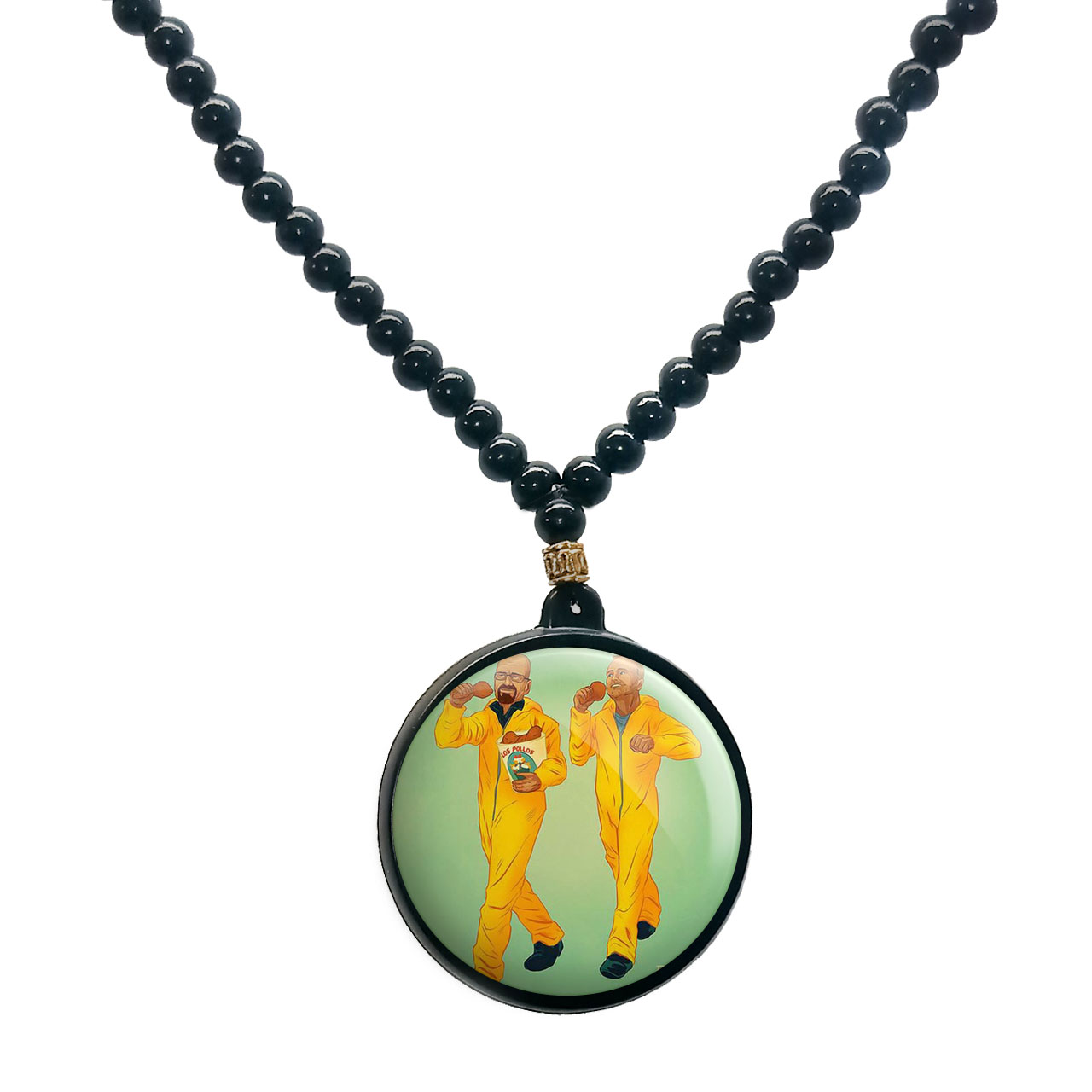 گردنبند پرمانه طرح بریکینگ بد کد pmd.7551 مدل دو طرفه