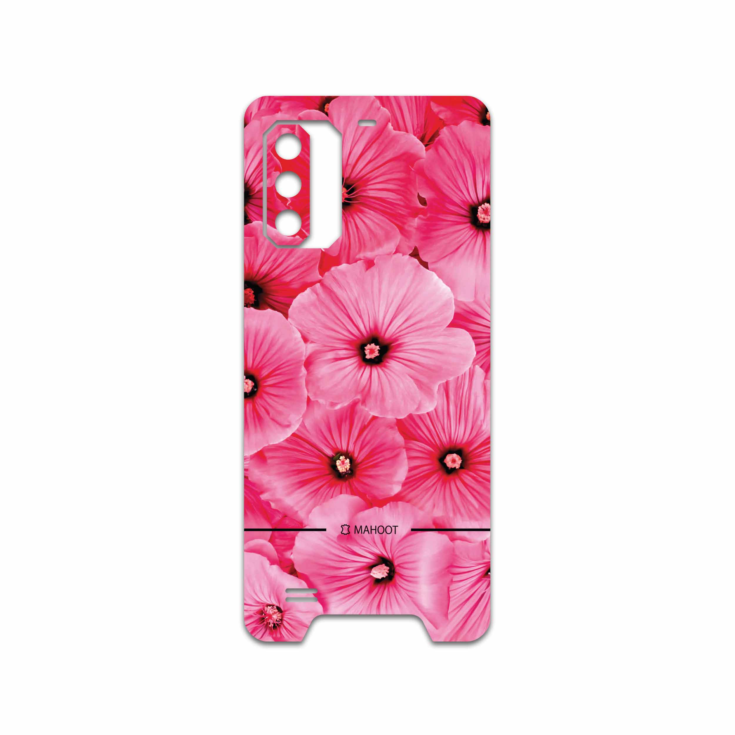 برچسب پوششی ماهوت مدل Pink-Flower مناسب برای گوشی موبایل یولفون Armor 7