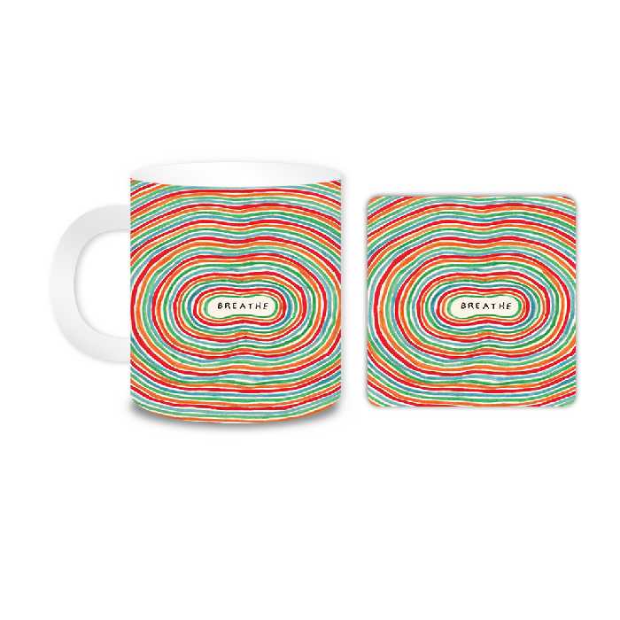 ماگ مدل رنگی کد  1333به همراه زیر لیوانی