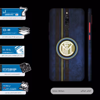برچسب پوششی ماهوت مدل Inter-Milan-FC-FullSkin مناسب برای گوشی موبایل شیائومی Redmi 8