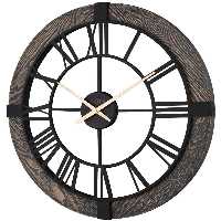 ساعت ديواری چوب_فلز لوتوس کد محصول: WM-19024-MARTIN-WHITE/BLACK&GRAY/BLACK