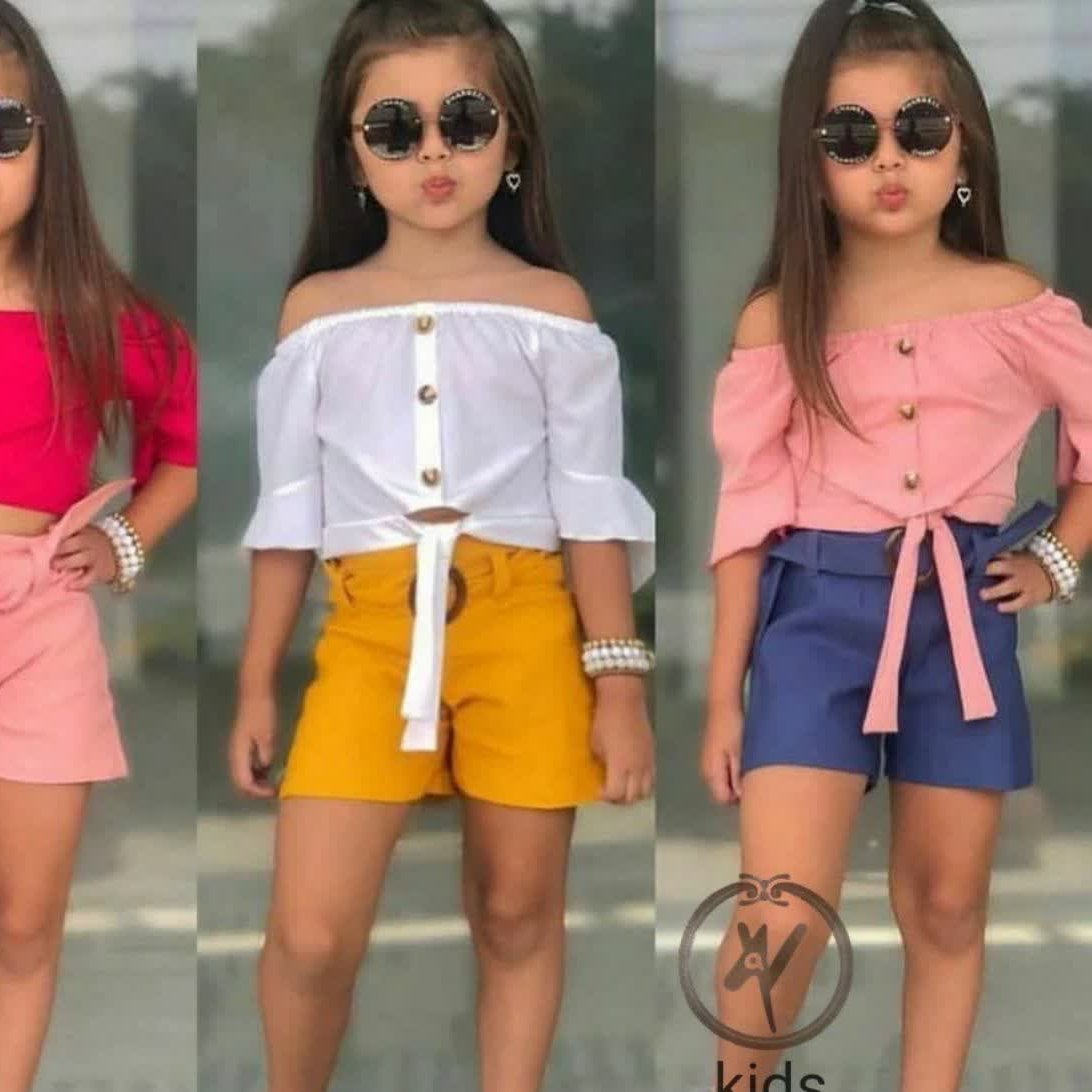 🎀ست تاپ و شلوارک و کمربند
🎀🍀🎀جنس:مازراتی اعلا
🎀