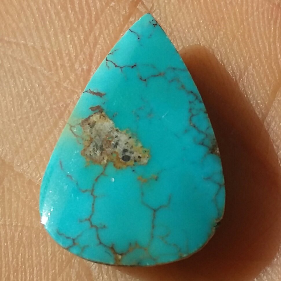 نگین فیروزه نیشابور آبی بسیار فاخر دیدنی کاملا طبیعی محشر