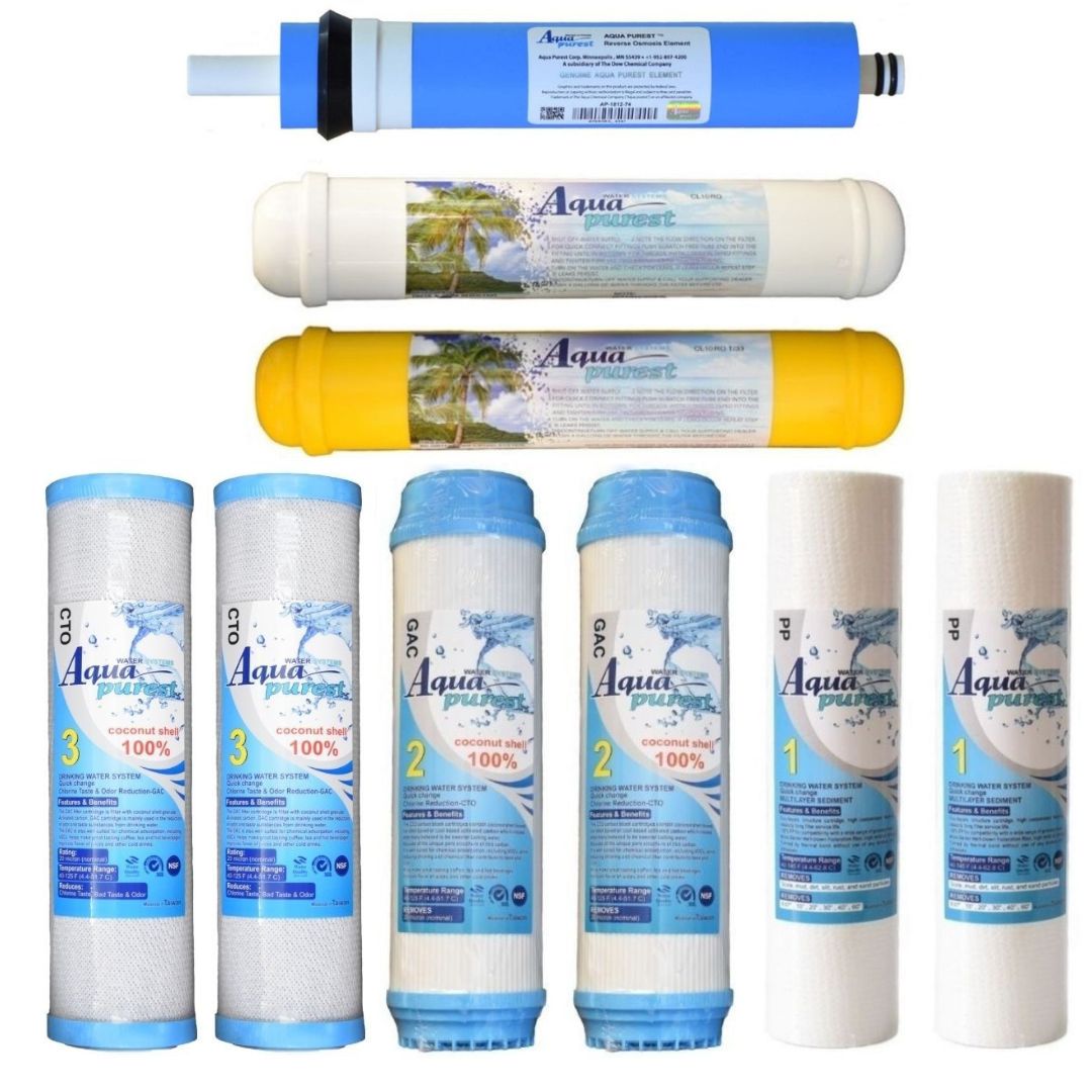 فیلتر دستگاه تصفیه آب آکوا پیورست مدل CE 9000 مجموعه 9 عددی