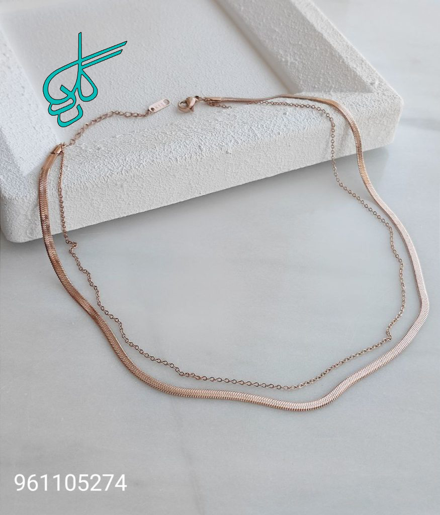 خرید گردنبند استیل رنگ ثابت ضد حساسیت کد 1515354 - ردگل