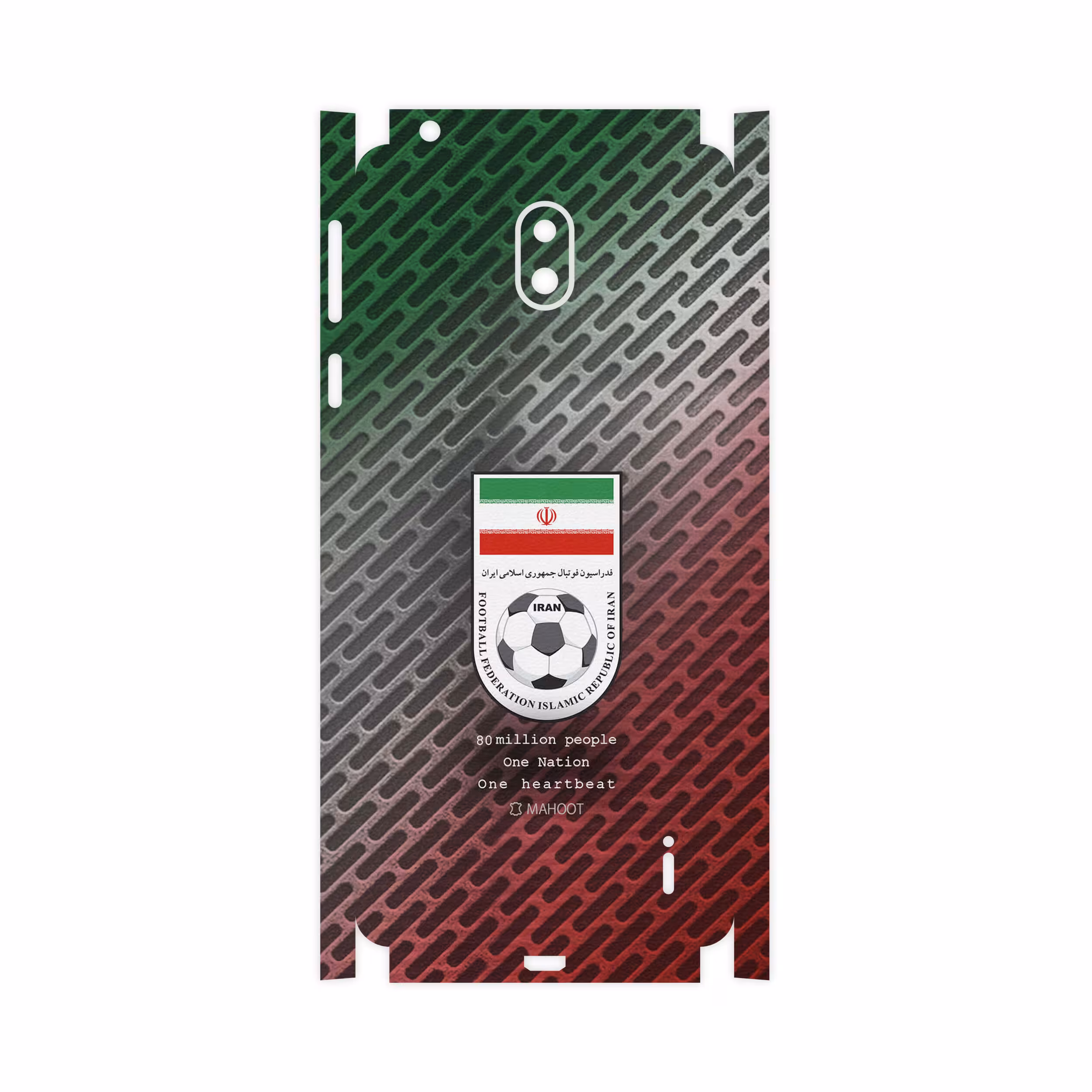 برچسب پوششی ماهوت مدل Iran-National-Football-Team-FullSkin مناسب برای گوشی موبایل نوکیا 1 Plus