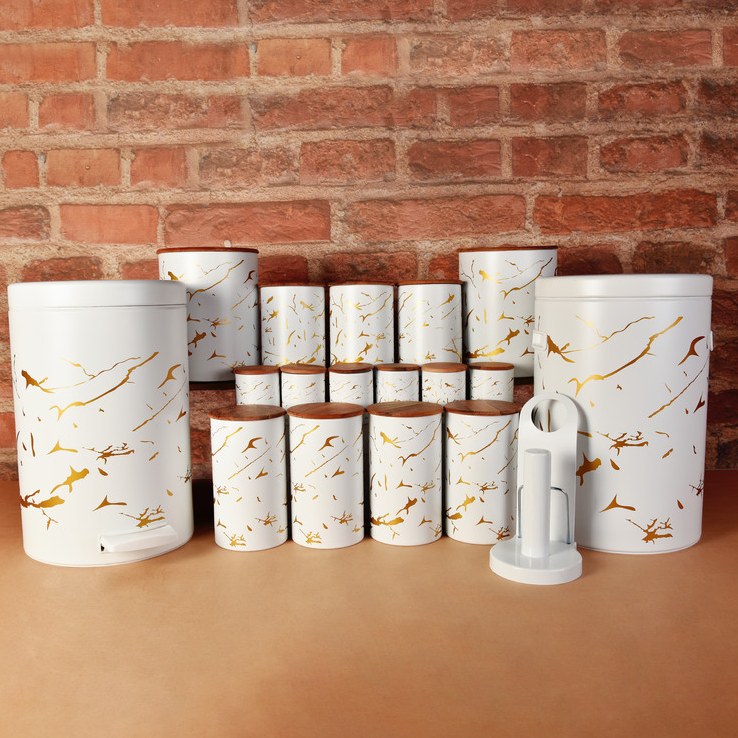 سرویس اشپزخانه 18 پارچه ام جی اس مدل ماربل