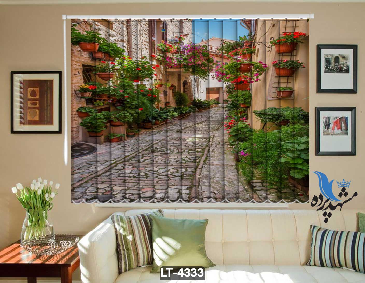 پرده لوردراپه تصویری منظره LT4333