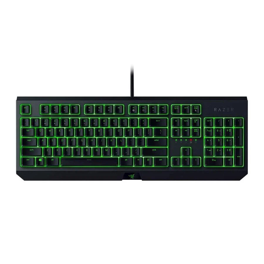 کیبورد باسیم گیمینگ مکانیکال ریزر مدل BlackWidow Essential Green Switch