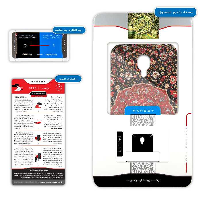 برچسب پوششی ماهوت مدل Persian-Carpet-Red مناسب برای گوشی موبایل سامسونگ Galaxy S4 mini