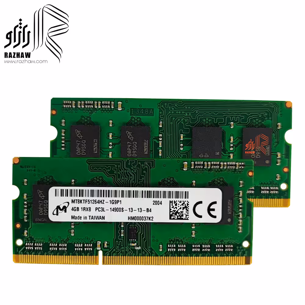 رم لپ تاپ ddr3l میکرون 12800/1600mhz مدل MT16J ظرفیت 4 گیگابایت cl13