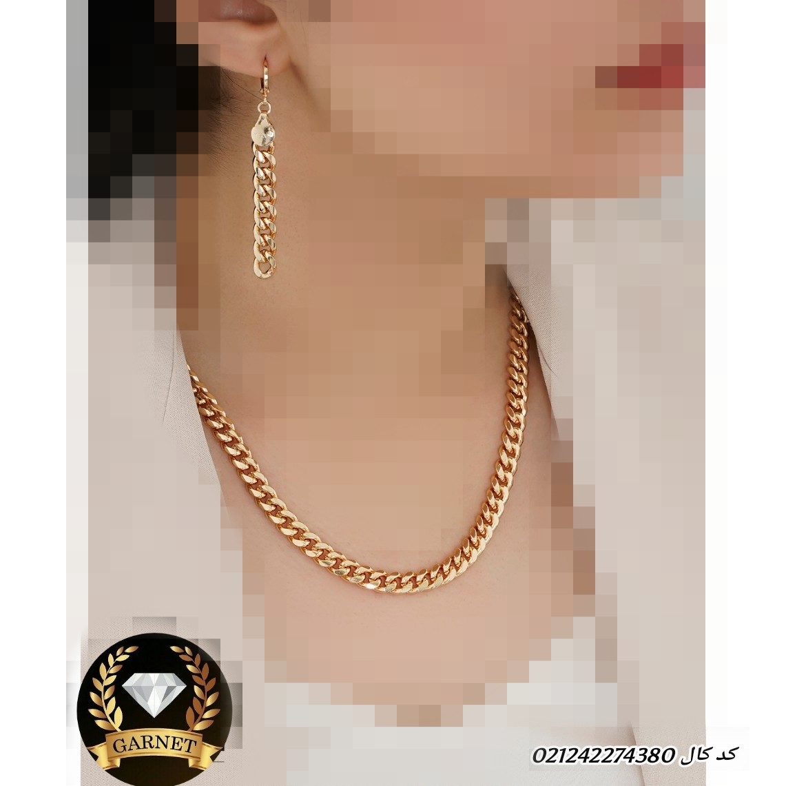 بدلیجات نیمست استیل رنگ ثابت طلایی کارتیر مارک YSX کدکالا 021242274380