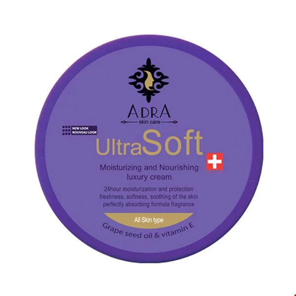 کرم کاسه ای مغذی و محافظت کننده پوست حاوی روغن هسته انگور آدرا 200 میلی لیتری