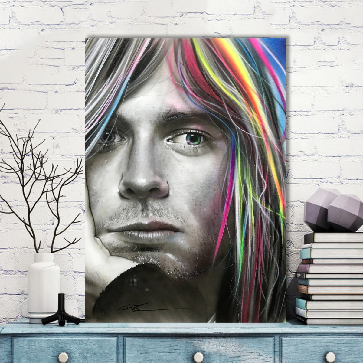 تابلو شاسی گالری استاربوی طرح کرت کوبین مدل هنری 237