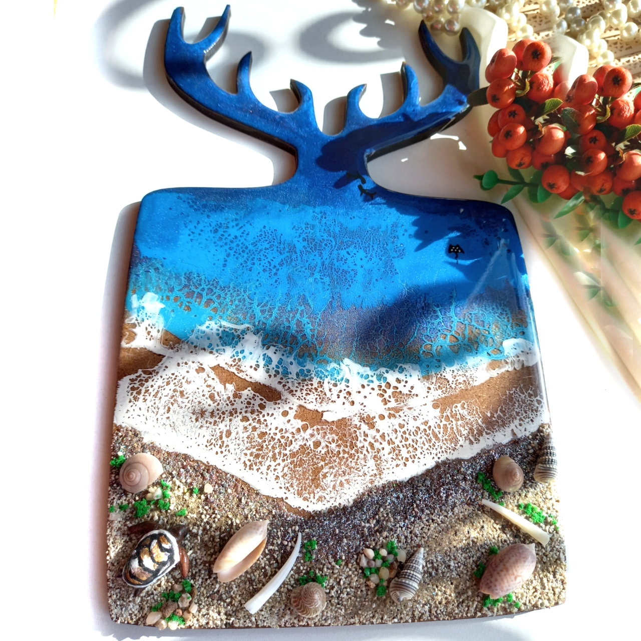 تخته سرو رزینی دریا مدل شاخ گوزن کد tag001