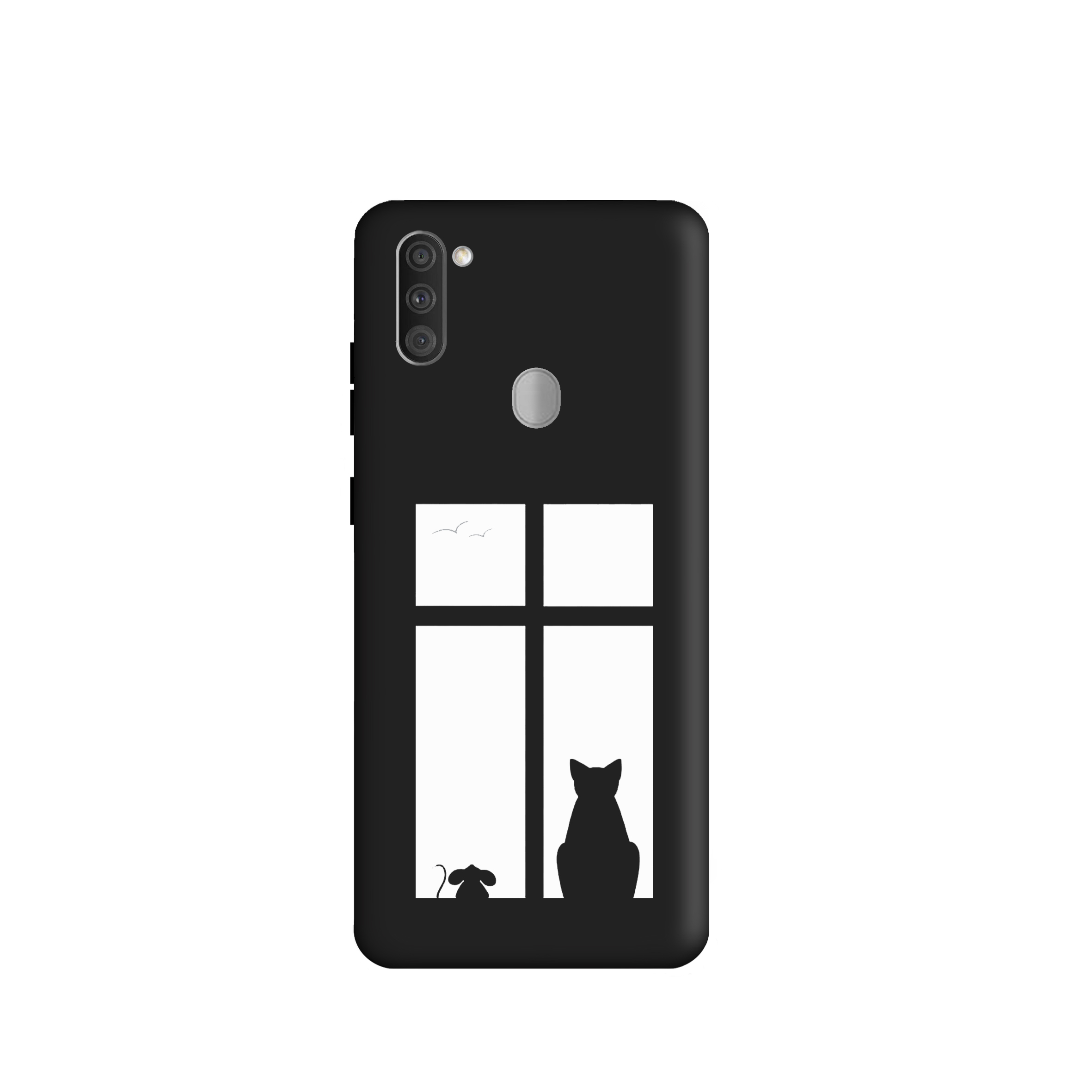 کاور طرح گربه مینیمال کد u5582 مناسب برای گوشی موبایل سامسونگ Galaxy A11