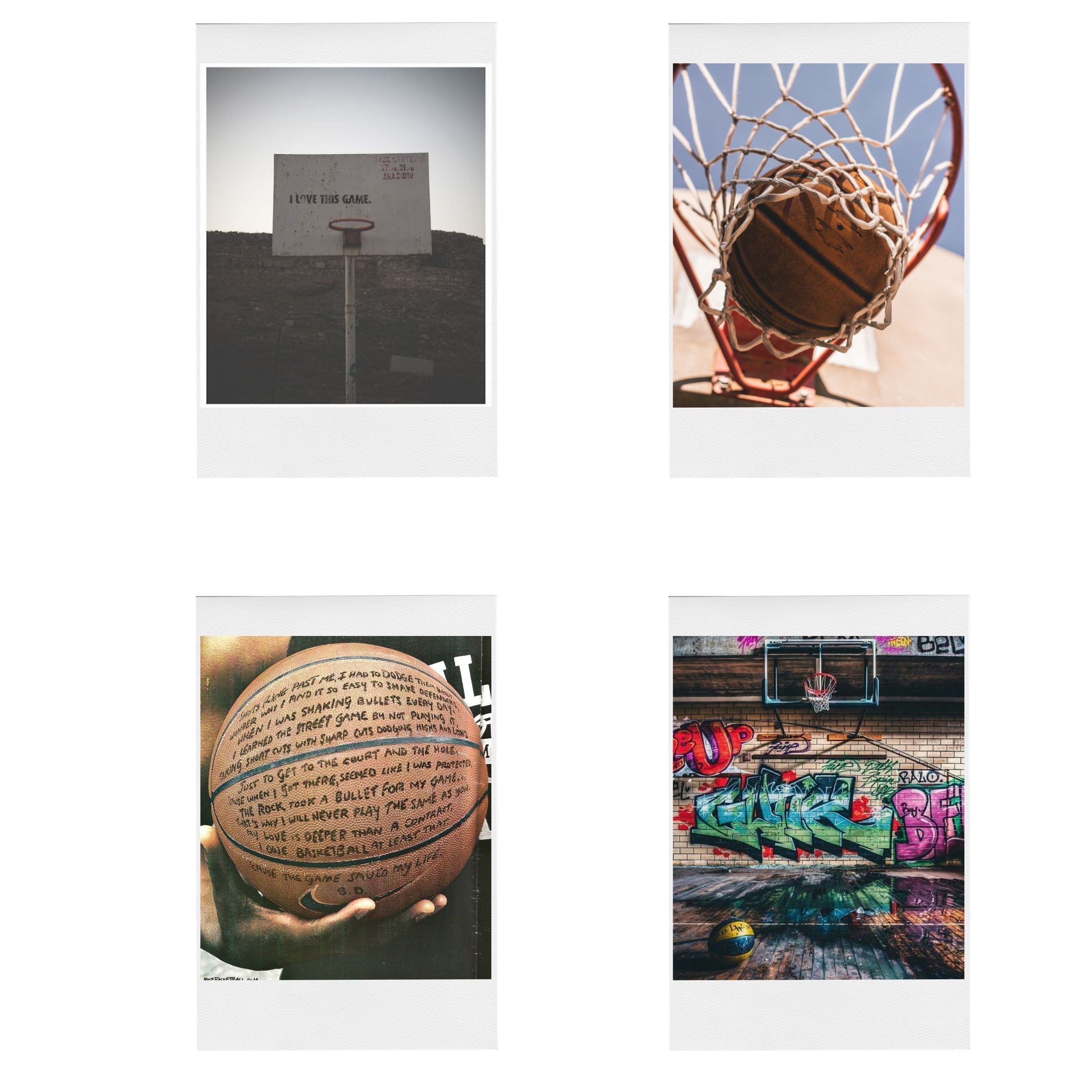 آویز تزیینی طرح بسکتبال مدل basketball1 مجموعه 4 عددی