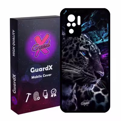 کاور گارد ایکس طرح پلنگ مدل Glass10250 مناسب برای گوشی موبایل شیائومی Redmi Note 10 4G / Note 10S