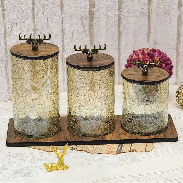 پا سماوری مستطیل 3 عددی گوزن دلوین