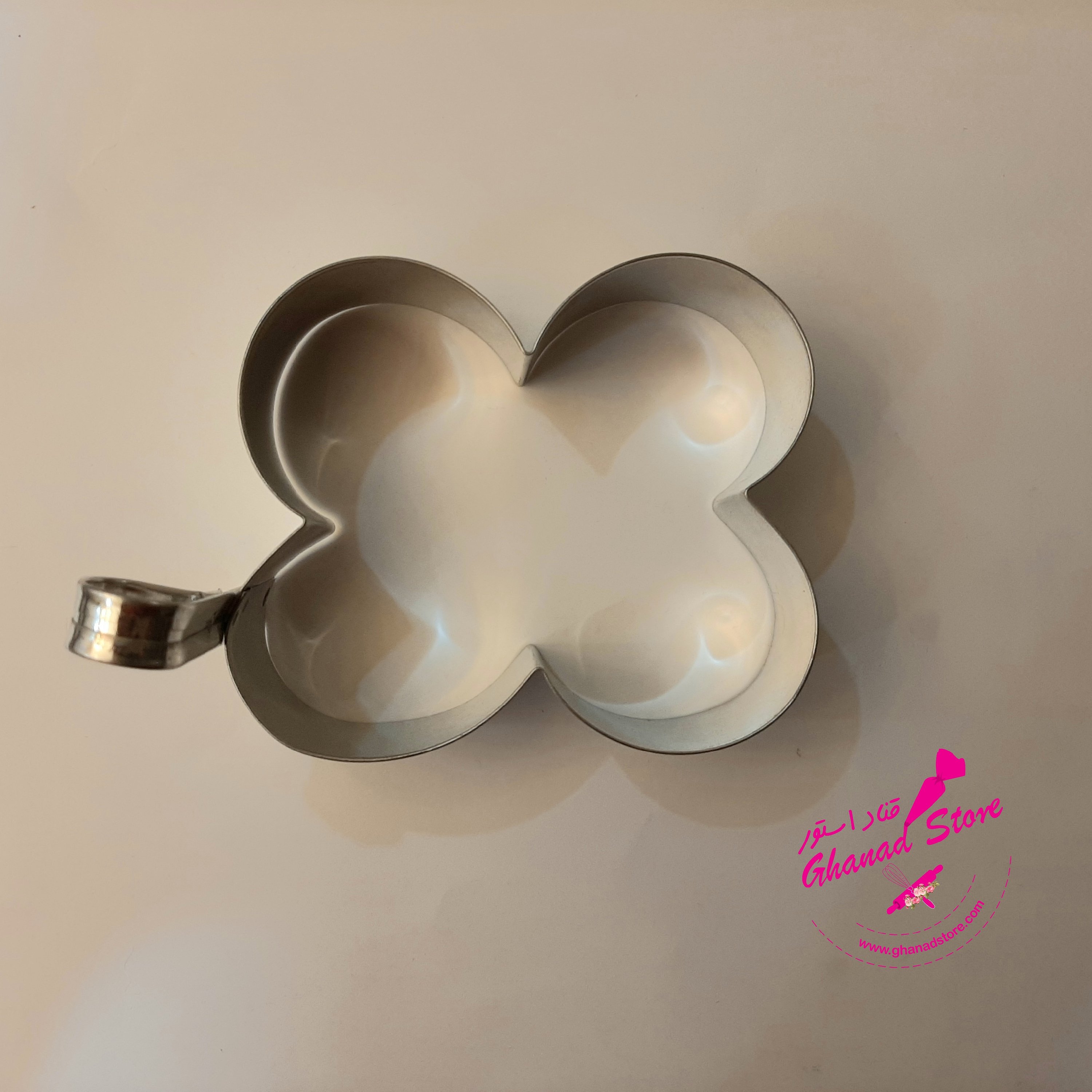 قالب کوکو دسته دار طرح گل جنس استیل