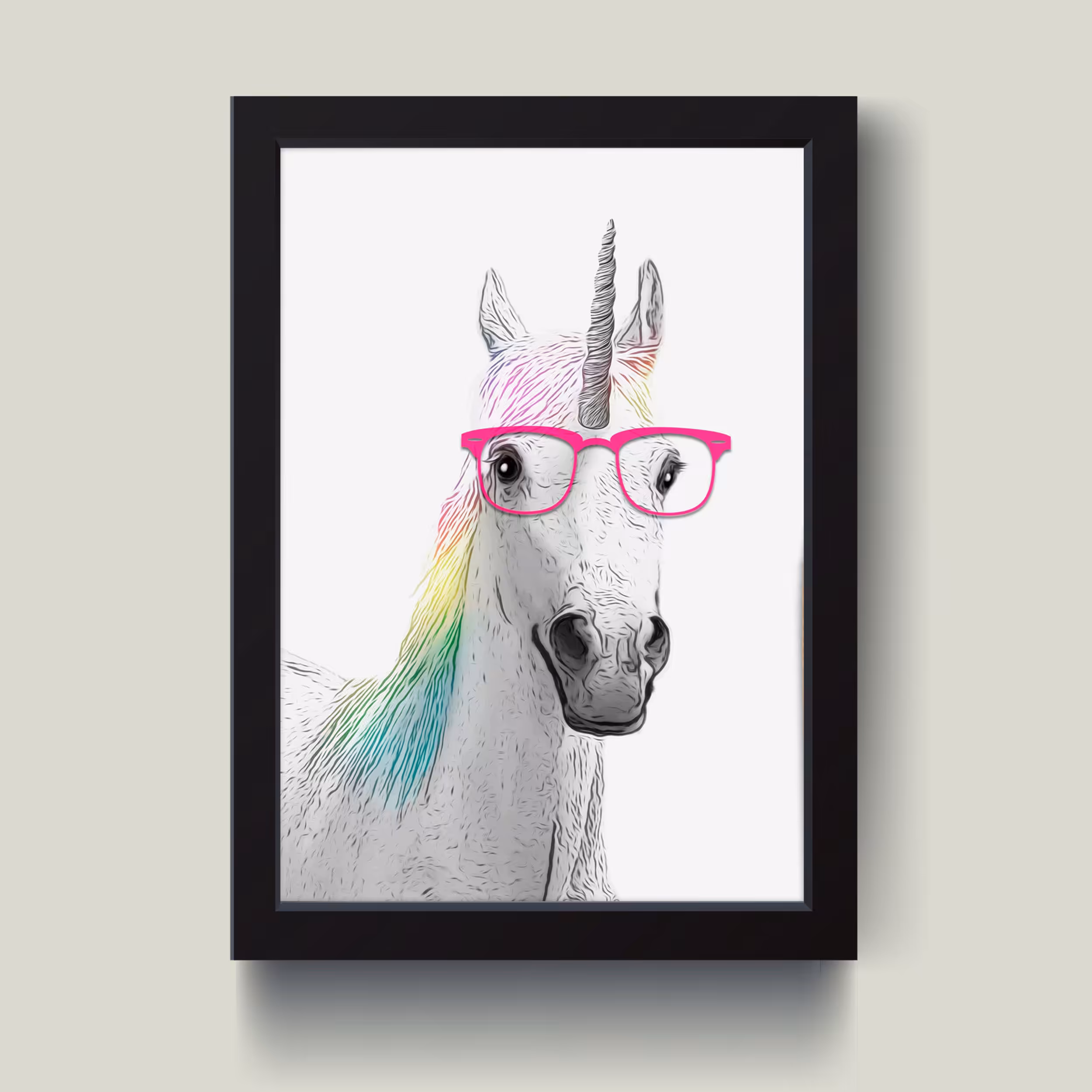 تابلو مدل مینیمال Unicorn تک شاخ کد A2912-b