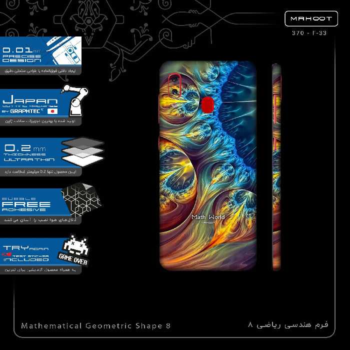 برچسب پوششی ماهوت مدل Mathematical Geometric Shape 8-FullSkin مناسب برای گوشی موبایل سامسونگ Galaxy A20