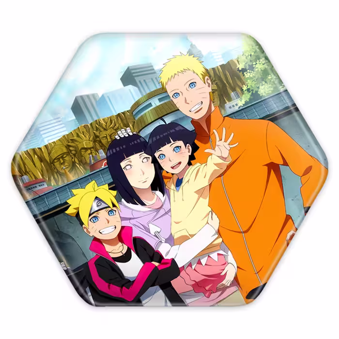 پیکسل خندالو طرح خانواده بوروتو انیمه بوروتو Boruto مدل شش ضلعی کد 13151
