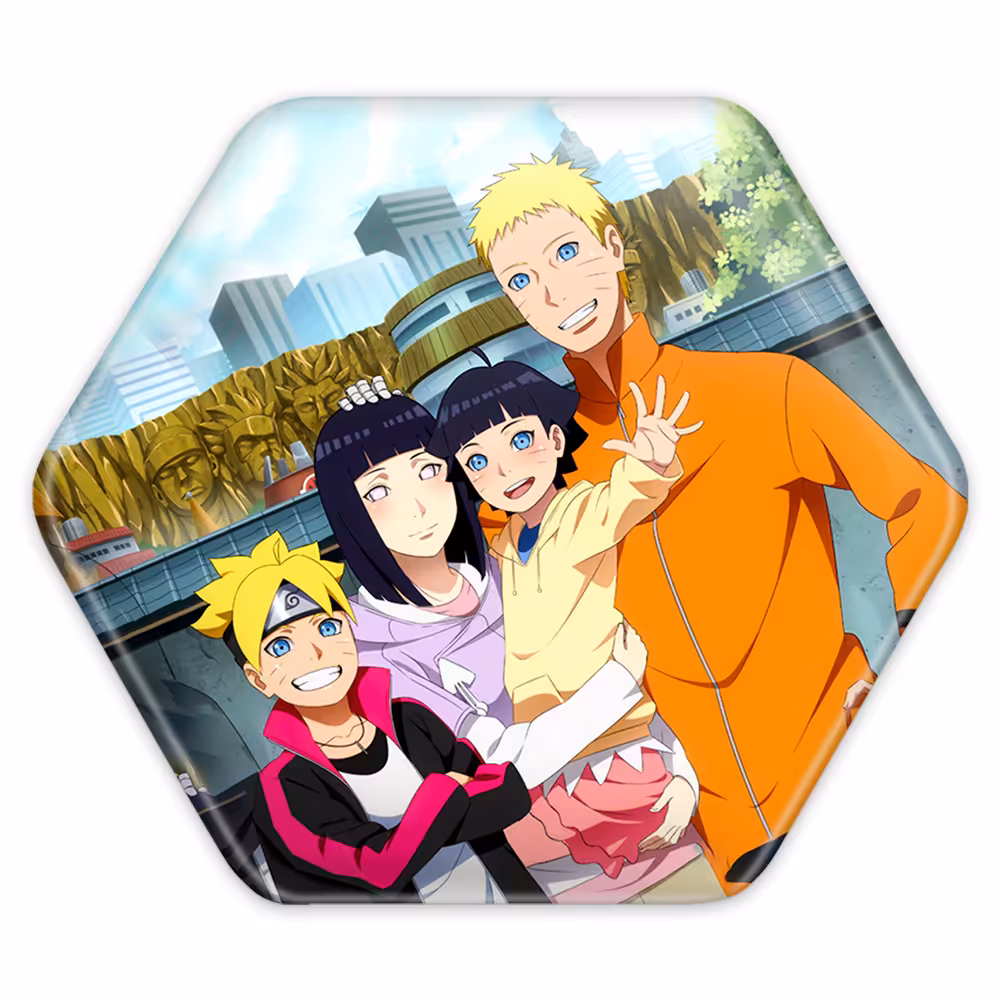 پیکسل خندالو طرح خانواده بوروتو انیمه بوروتو Boruto مدل شش ضلعی کد 13151