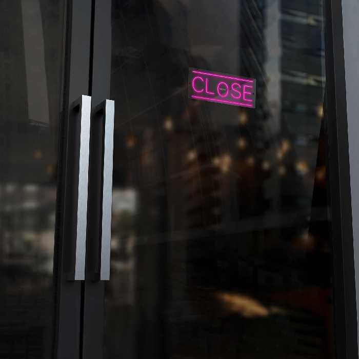 چراغ دیواری نئون دیزاین طرح Close_PN