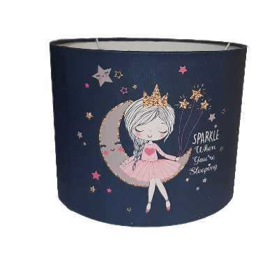 لوستر و آباژور رومیزی کودک مدل دختر روی ماه کد LA-128