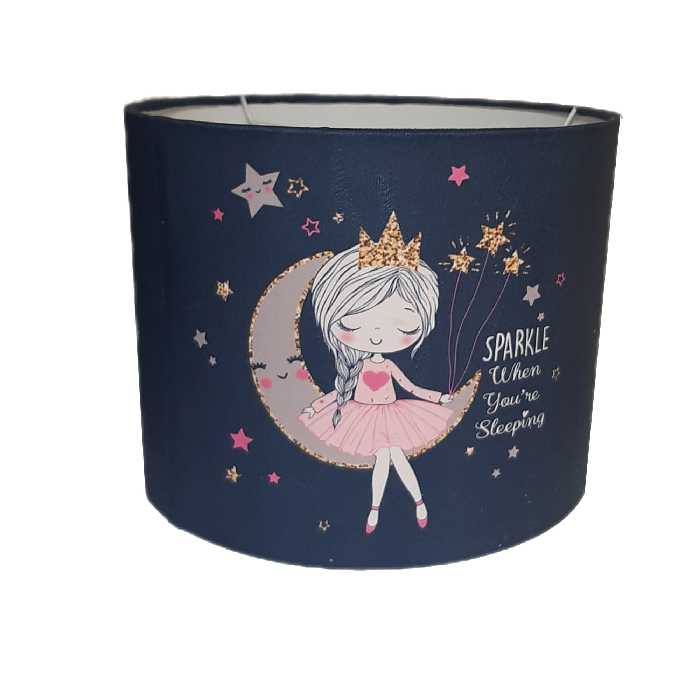 لوستر و آباژور رومیزی کودک مدل دختر روی ماه کد LA-128