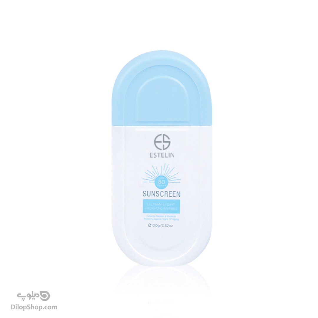 کرم ضد آفتاب بی رنگ استلین مدل SPF80 حجم 100 میل