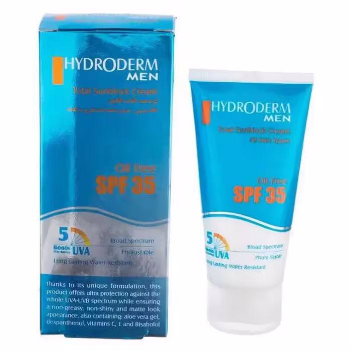 کرم ضد آفتاب SPF35 آقایان هیدرودرم 50 میلی لیتری