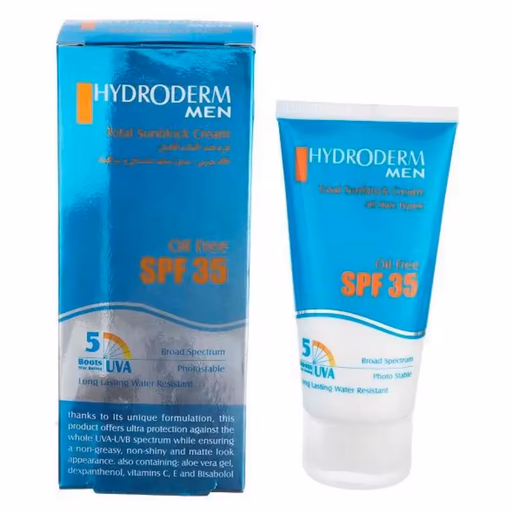 کرم ضد آفتاب SPF35 آقایان هیدرودرم 50 میلی لیتری
