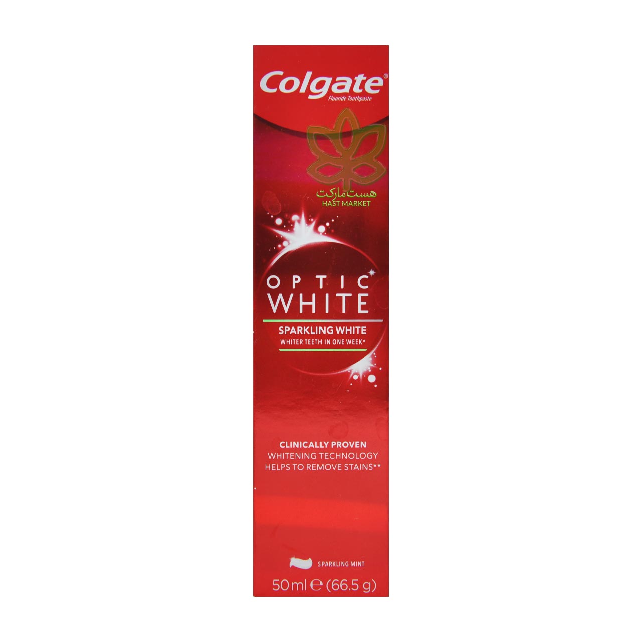 خمیر دندان سفید کننده نعنا 50 میل اپتیک وایت کولگیت - colgate