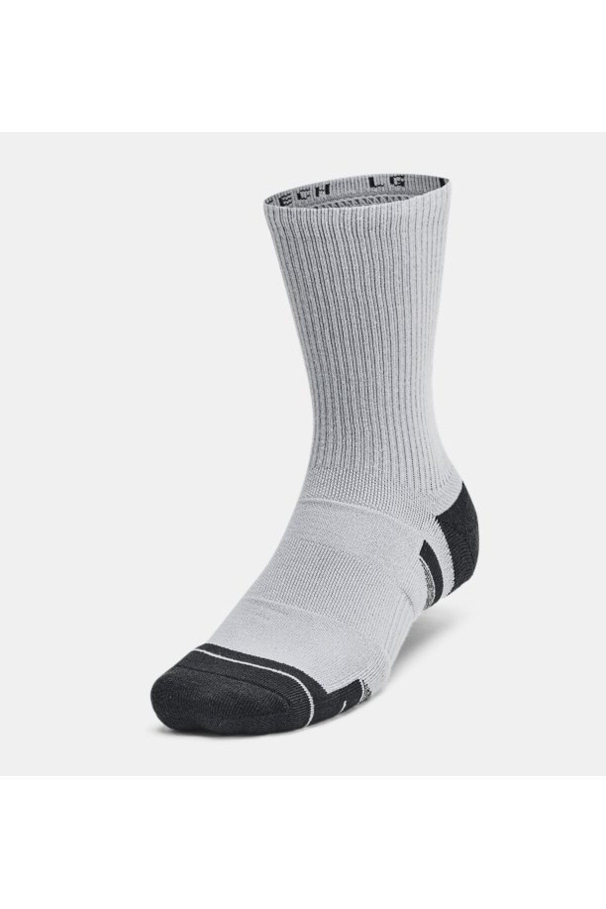 جوراب ورزشی خاکستری مردانه و زنانه های خدمه 6 بسته UA PERT TECH PACK 011 Under Armour