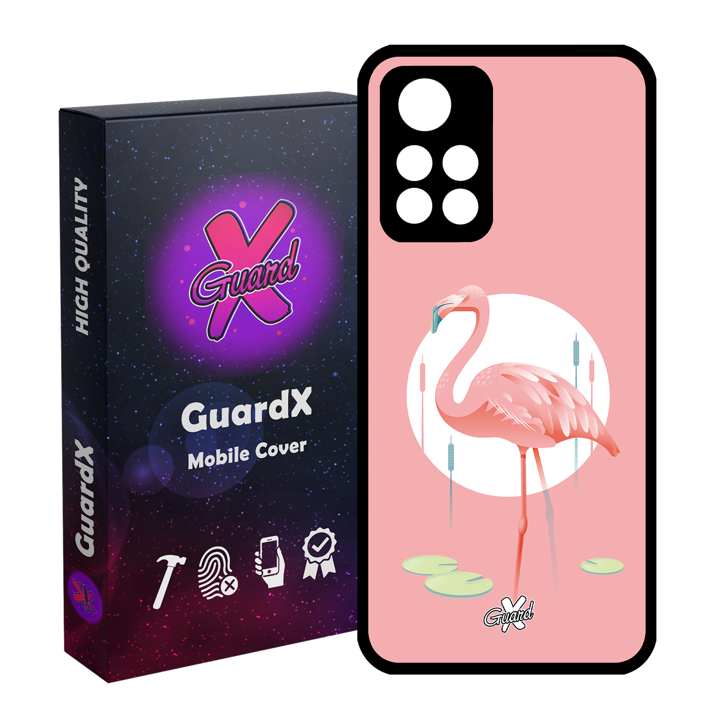 کاور گارد ایکس طرح Flamingo مدل Glass10084 مناسب برای گوشی موبایل شیائومی Poco M4 Pro 5G/Redmi Note 11T 5G/Redmi Note 11S 5G