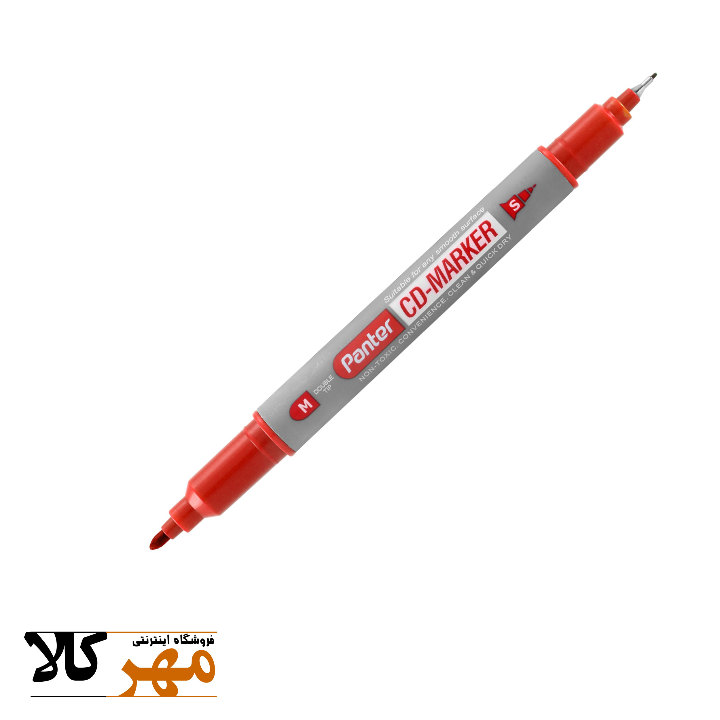 ماژیک cd panter دو سر قرمز