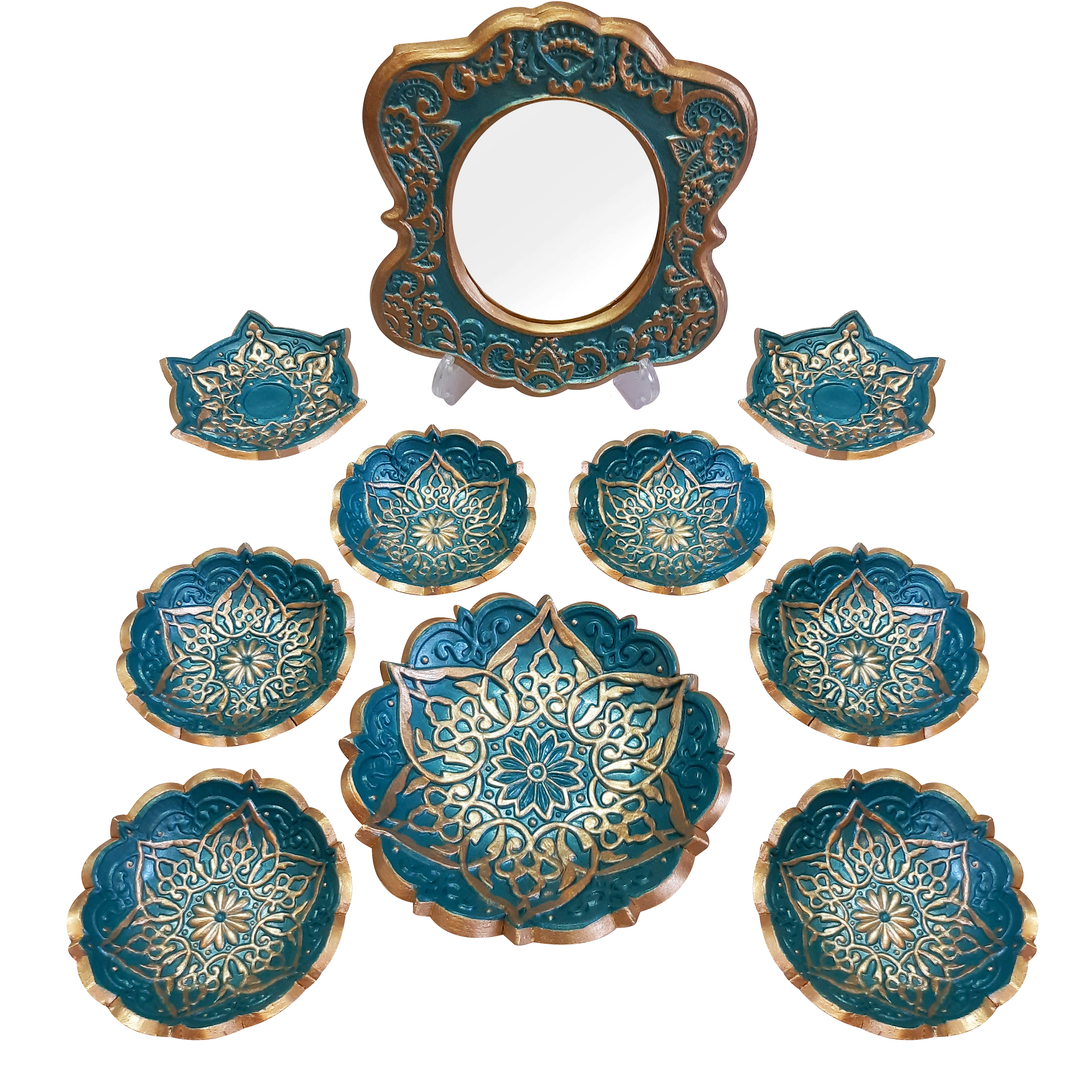 مجموعه ظروف هفت سین 10 پارچه کد S4