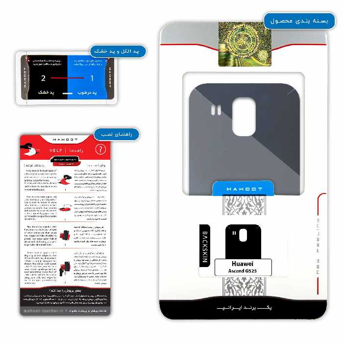 برچسب پوششی ماهوت مدل Hamburger مناسب برای گوشی موبایل هوآوی Ascend G525