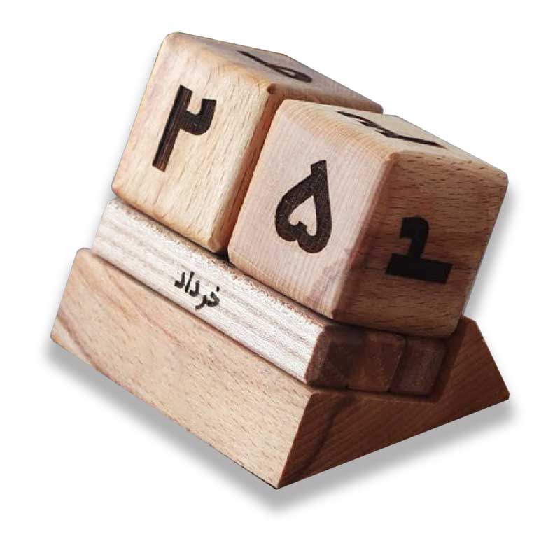 تقویم رومیزی مدل مکعبی