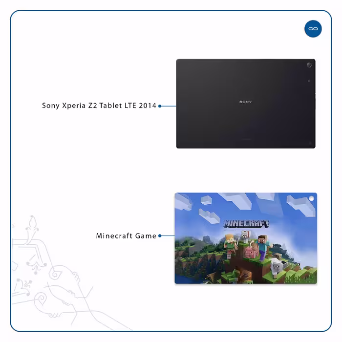 برچسب پوششی ماهوت مدل Minecraft-Game مناسب برای تبلت سونی Xperia Z2 Tablet LTE 2014