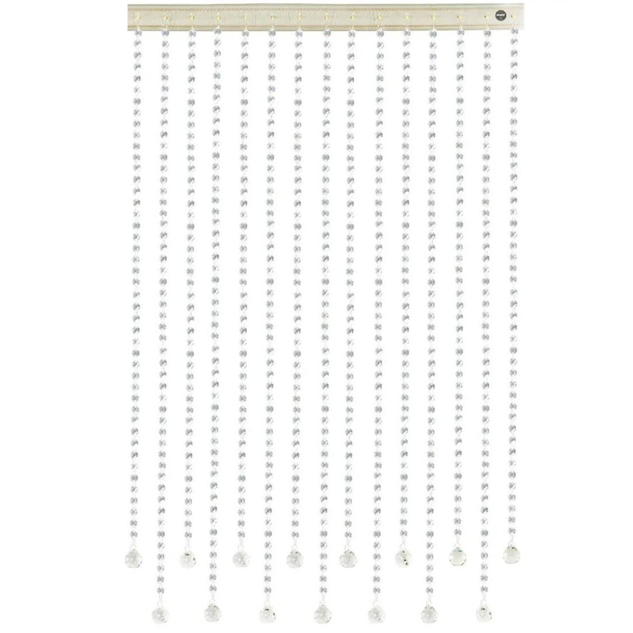 پرده ریشه ای آریا کریستال مدل کوتاه و بلند سایز 75x150 سانتی متر