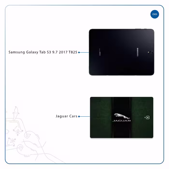 برچسب پوششی ماهوت مدل Jaguar Cars مناسب برای تبلت سامسونگ Galaxy Tab S3 9.7 2017 T825