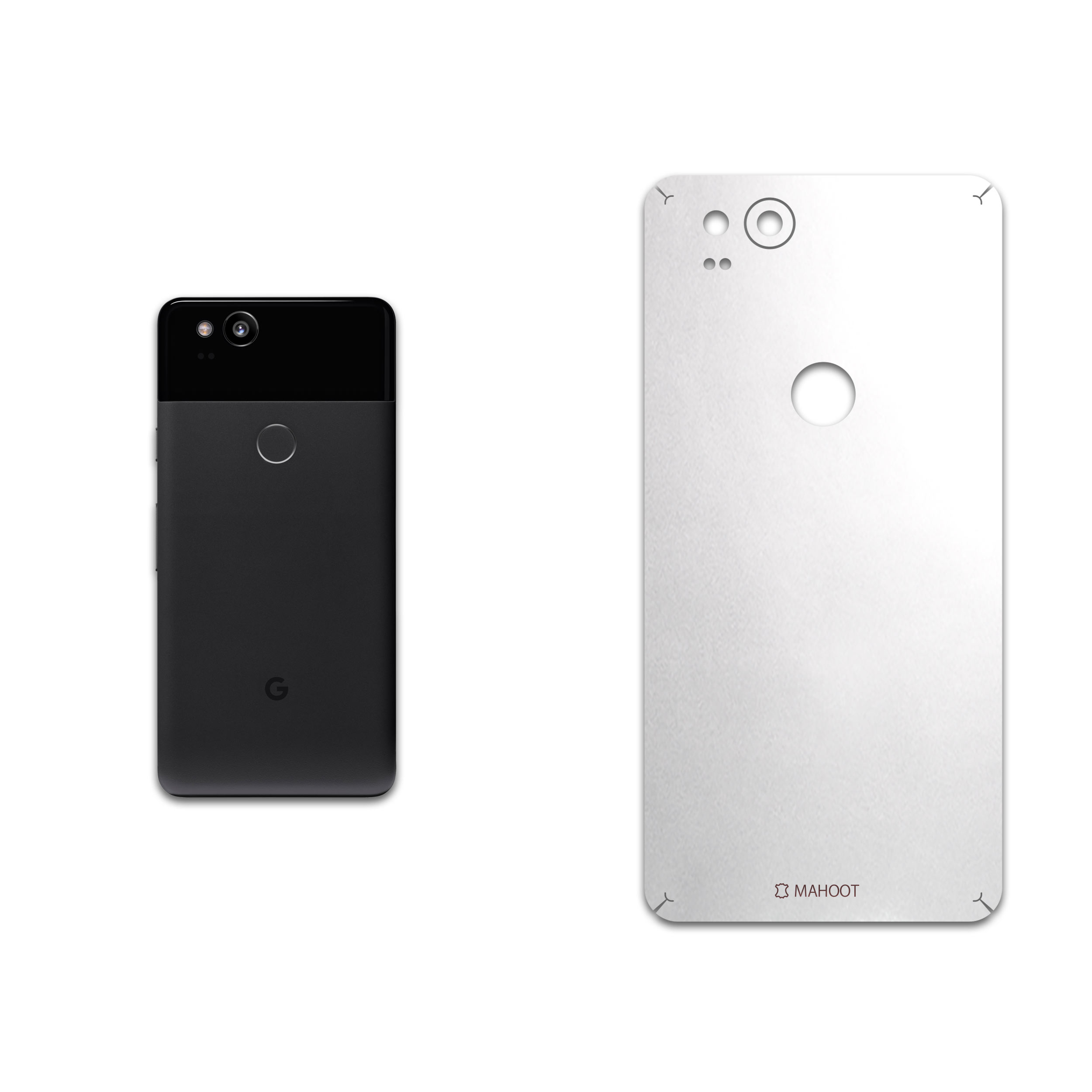 برچسب پوششی ماهوت مدل Metallic-White مناسب برای گوشی موبایل گوگل Pixel 2