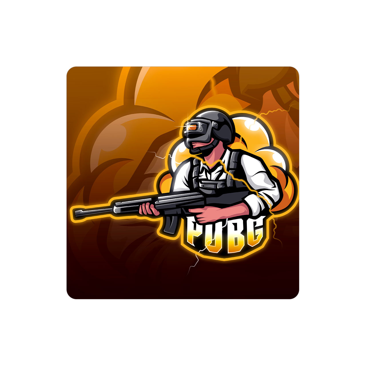 زیر لیوانی طرح پابجی مدل MC1682